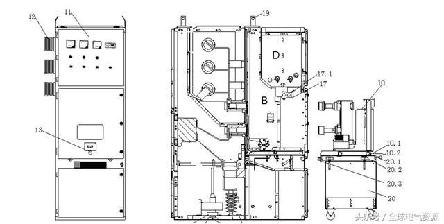 圖片和文本:高電壓開(kāi)關(guān)柜結(jié)構(gòu)